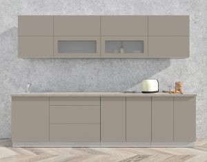 ГОТОВАЯ КУХНЯ МАТТЕ SOFT-TOUCH 2,9А (ЛУНА/ ЛУНА)