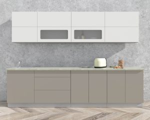 ГОТОВАЯ КУХНЯ МАТТЕ SOFT-TOUCH 3,0А (БЕЛЫЙ/ ЛУНА)