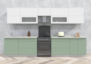 ГОТОВАЯ КУХНЯ МАТТЕ SOFT-TOUCH 3,5Б (БЕЛЫЙ/ МЯТА)