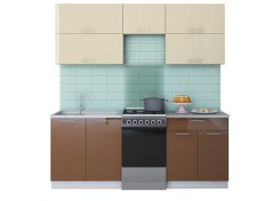 ГОТОВАЯ КУХНЯ ГЛОСС 50-20 (ВАНИЛЬ/ ШОКОЛАД)