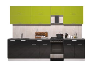 ГОТОВАЯ КУХНЯ ГЛОСС 50-29 (ЯБЛОКО/ ЧЕРНЫЙ)