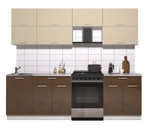 ГОТОВАЯ КУХНЯ ГЛОСС 60-25 (ВАНИЛЬ/ ШОКОЛАД)