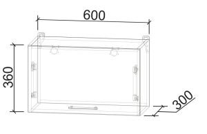 ШКАФ ВЕРХНИЙ ПОД ВЫТЯЖКУ ГЛОСС ВШГ60-360