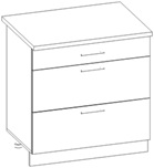 ШКАФ НИЖНИЙ ГЛОСС НШ80РШ3(1М+2Б)