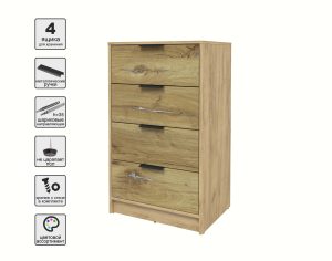 KОМОД КТ-К60 (ДУБ ЗОЛОТОЙ ЛДСП/ ДУБ НОКС ЛДСП) Ш600 В1020 Г451