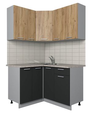 ГОТОВАЯ КУХНЯ ЛАЙТ 1,2X1,3 (ДУБ ЗОЛОТОЙ/ АНТРАЦИТ)