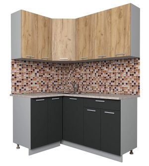 ГОТОВАЯ КУХНЯ ЛАЙТ 1,2X1,6 (ДУБ ЗОЛОТОЙ/ АНТРАЦИТ)