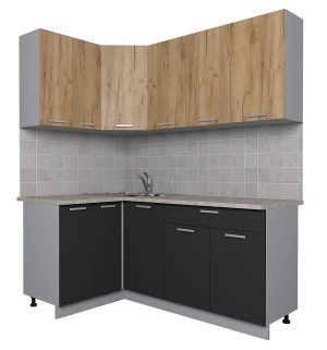 ГОТОВАЯ КУХНЯ ЛАЙТ 1,2X1,8 (ДУБ ЗОЛОТОЙ/ АНТРАЦИТ)