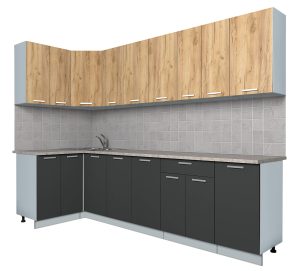 ГОТОВАЯ КУХНЯ ЛАЙТ 1,2X2,8 (ДУБ ЗОЛОТОЙ/ АНТРАЦИТ)