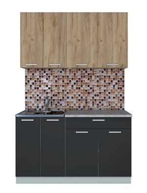 ГОТОВАЯ КУХНЯ ЛАЙТ 1,4-60 (ДУБ ЗОЛОТОЙ/ АНТРАЦИТ)