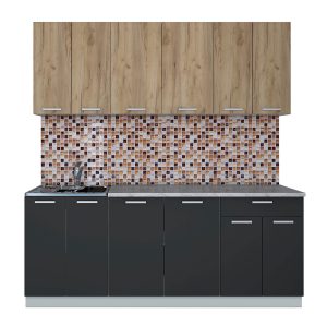 ГОТОВАЯ КУХНЯ ЛАЙТ 2,0-60 (ДУБ ЗОЛОТОЙ/ АНТРАЦИТ)