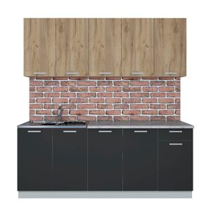 ГОТОВАЯ КУХНЯ ЛАЙТ 2,0 (ДУБ ЗОЛОТОЙ/ АНТРАЦИТ)