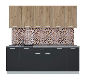 ГОТОВАЯ КУХНЯ ЛАЙТ 2,2 (ДУБ ЗОЛОТОЙ/ АНТРАЦИТ)