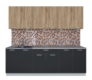 ГОТОВАЯ КУХНЯ ЛАЙТ 2,4 (ДУБ ЗОЛОТОЙ/ АНТРАЦИТ)