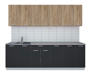 ГОТОВАЯ КУХНЯ ЛАЙТ 2,5 (ДУБ ЗОЛОТОЙ/ АНТРАЦИТ)