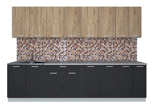 ГОТОВАЯ КУХНЯ ЛАЙТ 3,0 (ДУБ ЗОЛОТОЙ/ АНТРАЦИТ)