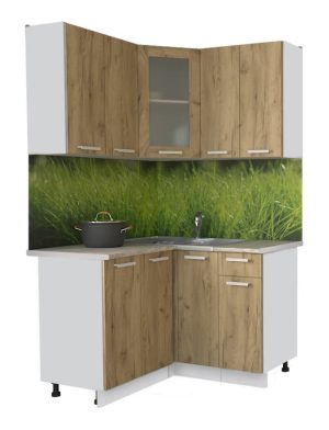 ГОТОВАЯ КУХНЯ МИЛА 1,2X1,2 (ДУБ ЗОЛОТОЙ/ ДУБ ЗОЛОТОЙ)