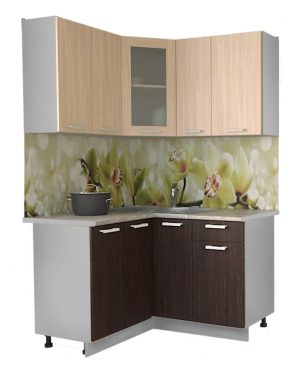 ГОТОВАЯ КУХНЯ МИЛА 1,2X1,3 (ДУБ МОЛОЧНЫЙ/ ВЕНГЕ)