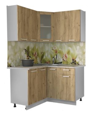 ГОТОВАЯ КУХНЯ МИЛА 1,2X1,3 (ДУБ ЗОЛОТОЙ/ ДУБ ЗОЛОТОЙ)