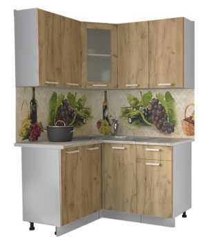 ГОТОВАЯ КУХНЯ МИЛА 1,2X1,4 (ДУБ ЗОЛОТОЙ/ ДУБ ЗОЛОТОЙ)