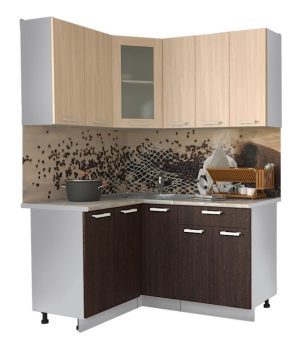 ГОТОВАЯ КУХНЯ МИЛА 1,2X1,5 (ДУБ МОЛОЧНЫЙ/ ВЕНГЕ)