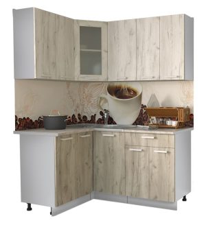 ГОТОВАЯ КУХНЯ МИЛА 1,2X1,6 (ДУБ БЕЛЫЙ/ ДУБ СЕРЫЙ)