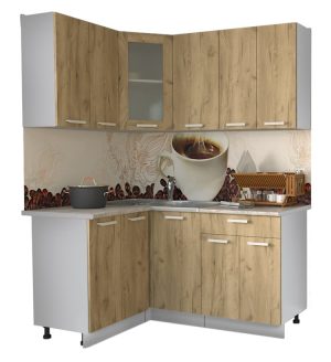ГОТОВАЯ КУХНЯ МИЛА 1,2X1,6 (ДУБ ЗОЛОТОЙ/ ДУБ ЗОЛОТОЙ)