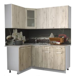 ГОТОВАЯ КУХНЯ МИЛА 1,2X1,8 (ДУБ БЕЛЫЙ/ ДУБ СЕРЫЙ)