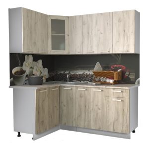 ГОТОВАЯ КУХНЯ МИЛА 1,2X1,9 (ДУБ БЕЛЫЙ/ ДУБ СЕРЫЙ)