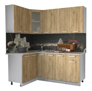 ГОТОВАЯ КУХНЯ МИЛА 1,2X1,9 (ДУБ ЗОЛОТОЙ/ ДУБ ЗОЛОТОЙ)