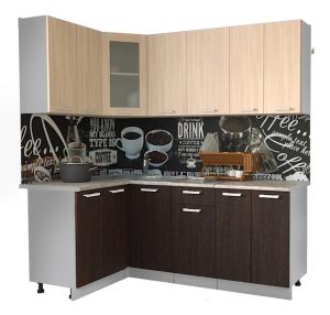 ГОТОВАЯ КУХНЯ МИЛА 1,2X2,0 (ДУБ МОЛОЧНЫЙ/ ВЕНГЕ)