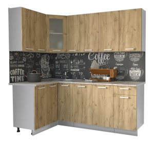 ГОТОВАЯ КУХНЯ МИЛА 1,2X2,1 (ДУБ ЗОЛОТОЙ/ ДУБ ЗОЛОТОЙ)