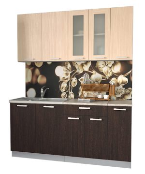 ГОТОВАЯ КУХНЯ МИЛА 1,7 (ДУБ МОЛОЧНЫЙ/ ВЕНГЕ)