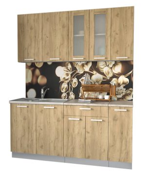 ГОТОВАЯ КУХНЯ МИЛА 1,7 (ДУБ ЗОЛОТОЙ/ ДУБ ЗОЛОТОЙ)