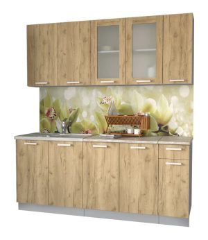 ГОТОВАЯ КУХНЯ МИЛА 1,9 (ДУБ ЗОЛОТОЙ/ ДУБ ЗОЛОТОЙ)