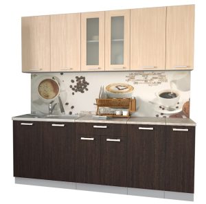 ГОТОВАЯ КУХНЯ МИЛА 2,1 (ДУБ МОЛОЧНЫЙ/ ВЕНГЕ)