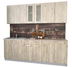 ГОТОВАЯ КУХНЯ МИЛА 2,2 (ДУБ БЕЛЫЙ/ ДУБ СЕРЫЙ)