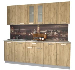 ГОТОВАЯ КУХНЯ МИЛА 2,2 (ДУБ ЗОЛОТОЙ/ ДУБ ЗОЛОТОЙ)