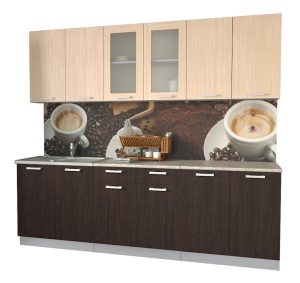 ГОТОВАЯ КУХНЯ МИЛА 2,4 (ДУБ МОЛОЧНЫЙ/ ВЕНГЕ)