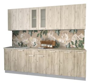 ГОТОВАЯ КУХНЯ МИЛА 2,5 (ДУБ БЕЛЫЙ/ ДУБ СЕРЫЙ)