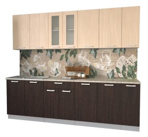 ГОТОВАЯ КУХНЯ МИЛА 2,5 (ДУБ МОЛОЧНЫЙ/ ВЕНГЕ)