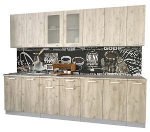 ГОТОВАЯ КУХНЯ МИЛА 2,7 (ДУБ БЕЛЫЙ/ ДУБ СЕРЫЙ)