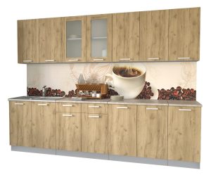 ГОТОВАЯ КУХНЯ МИЛА 2,8 (ДУБ ЗОЛОТОЙ/ ДУБ ЗОЛОТОЙ)