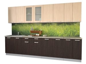 ГОТОВАЯ КУХНЯ МИЛА 3,0 (ДУБ МОЛОЧНЫЙ/ ВЕНГЕ)