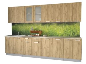 ГОТОВАЯ КУХНЯ МИЛА 3,0 (ДУБ ЗОЛОТОЙ/ ДУБ ЗОЛОТОЙ)