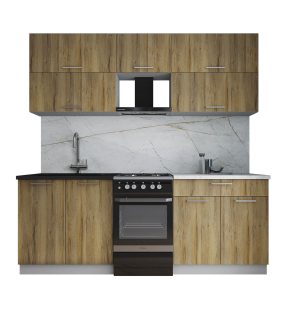 ГОТОВАЯ КУХНЯ ГЛОСС 50-21 (ДУБ ВОТАН / ДУБ ВОТАН)