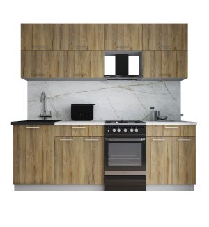 ГОТОВАЯ КУХНЯ ГЛОСС 50-22 (ДУБ ВОТАН/ ДУБ ВОТАН)