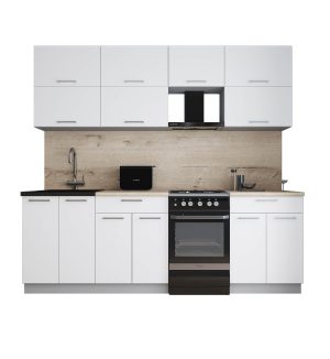 ГОТОВАЯ КУХНЯ ГЛОСС 50-23 (БЕЛЫЙ СОФТ/ БЕЛЫЙ СОФТ)