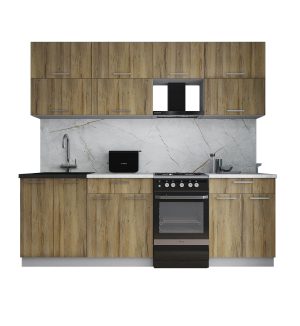 ГОТОВАЯ КУХНЯ ГЛОСС 50-23 (ДУБ ВОТАН/ ДУБ ВОТАН)