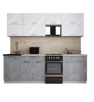 ГОТОВАЯ КУХНЯ ГЛОСС 50-24 (БЕЛЫЙ ГЛЯНЕЦ/ КЕРАМИКА)